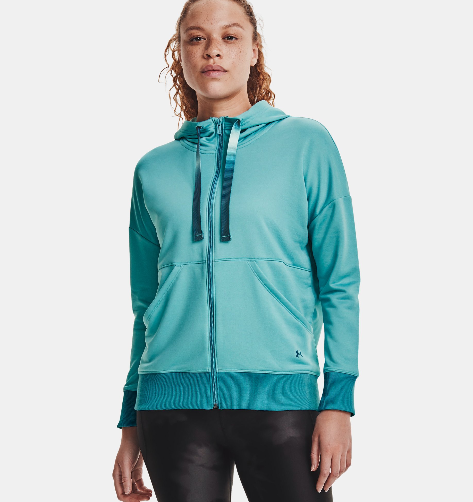 Under Armour Women's Lapis Blue UA French Terry Full Zip Hoodie 